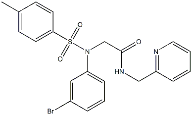 2-{3-bromo[(4-methylphenyl)sulfonyl]anilino}-N-(2-pyridinylmethyl)acetamide,,结构式