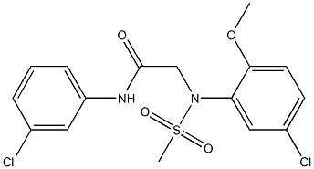 2-[5-chloro-2-methoxy(methylsulfonyl)anilino]-N-(3-chlorophenyl)acetamide Structure