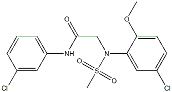 2-[5-chloro-2-methoxy(methylsulfonyl)anilino]-N-(3-chlorophenyl)acetamide|