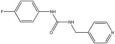 N-(4-fluorophenyl)-N'-(4-pyridinylmethyl)urea,,结构式