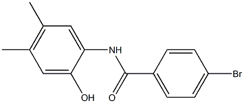 4-bromo-N-(2-hydroxy-4,5-dimethylphenyl)benzamide,,结构式