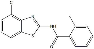 N-(4-chloro-1,3-benzothiazol-2-yl)-2-methylbenzamide Structure