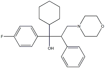 1-cyclohexyl-1-(4-fluorophenyl)-3-(4-morpholinyl)-2-phenyl-1-propanol Structure