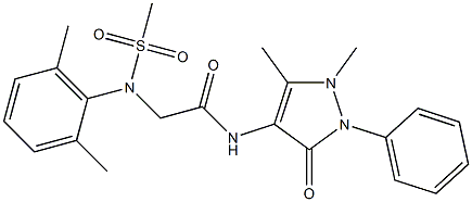 2-[2,6-dimethyl(methylsulfonyl)anilino]-N-(1,5-dimethyl-3-oxo-2-phenyl-2,3-dihydro-1H-pyrazol-4-yl)acetamide