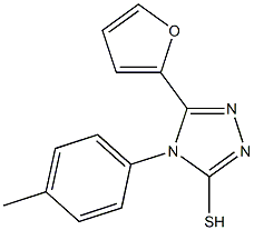 5-(2-furyl)-4-(4-methylphenyl)-4H-1,2,4-triazol-3-yl hydrosulfide 结构式