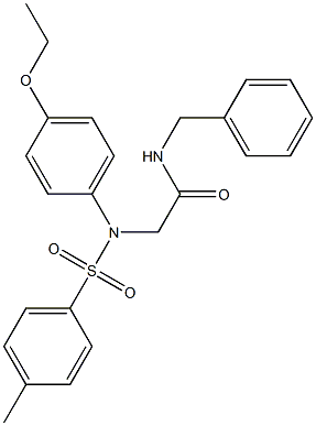 N-benzyl-2-{4-ethoxy[(4-methylphenyl)sulfonyl]anilino}acetamide Struktur