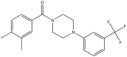 1-(3,4-dimethylbenzoyl)-4-[3-(trifluoromethyl)phenyl]piperazine