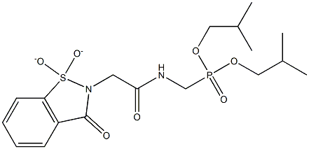 diisobutyl {[(1,1-dioxido-3-oxo-1,2-benzisothiazol-2(3H)-yl)acetyl]amino}methylphosphonate Structure