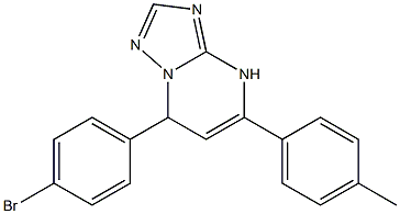 7-(4-bromophenyl)-5-(4-methylphenyl)-4,7-dihydro[1,2,4]triazolo[1,5-a]pyrimidine 化学構造式