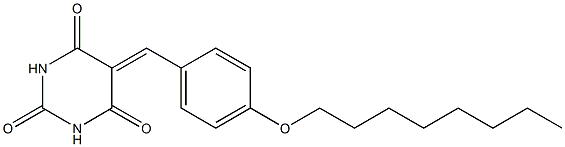 5-[4-(octyloxy)benzylidene]-2,4,6(1H,3H,5H)-pyrimidinetrione Structure