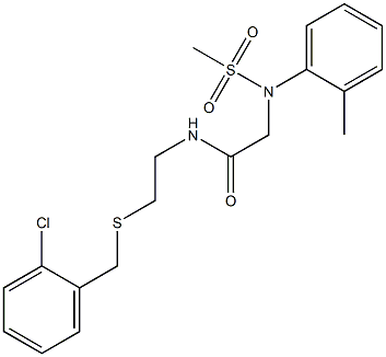 N-{2-[(2-chlorobenzyl)thio]ethyl}-2-[2-methyl(methylsulfonyl)anilino]acetamide Structure