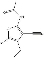 N-(3-cyano-4-ethyl-5-methyl-2-thienyl)acetamide 结构式