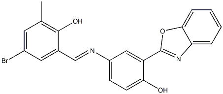 2-({[3-(1,3-benzoxazol-2-yl)-4-hydroxyphenyl]imino}methyl)-4-bromo-6-methylphenol