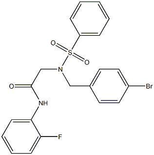 2-[(4-bromobenzyl)(phenylsulfonyl)amino]-N-(2-fluorophenyl)acetamide