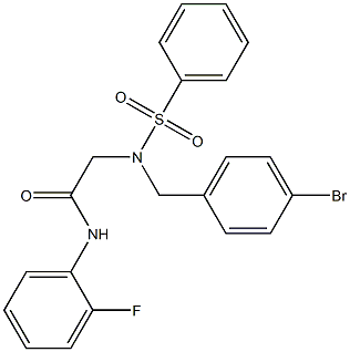 2-[(4-bromobenzyl)(phenylsulfonyl)amino]-N-(2-fluorophenyl)acetamide Structure