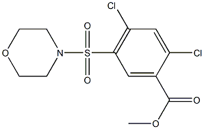 methyl 2,4-dichloro-5-(morpholin-4-ylsulfonyl)benzoate Struktur