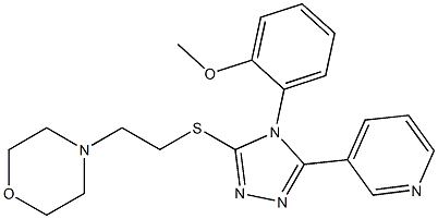 4-(2-{[4-(2-methoxyphenyl)-5-(3-pyridinyl)-4H-1,2,4-triazol-3-yl]sulfanyl}ethyl)morpholine 结构式
