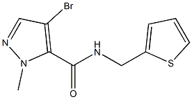 4-bromo-1-methyl-N-(2-thienylmethyl)-1H-pyrazole-5-carboxamide,,结构式