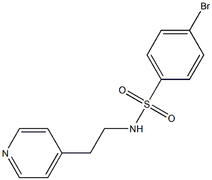 4-bromo-N-[2-(4-pyridinyl)ethyl]benzenesulfonamide 结构式