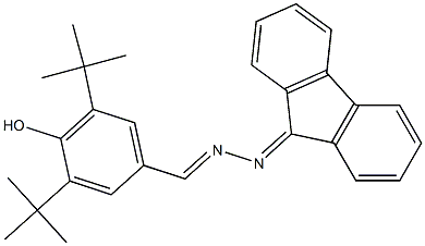 3,5-ditert-butyl-4-hydroxybenzaldehyde 9H-fluoren-9-ylidenehydrazone Structure