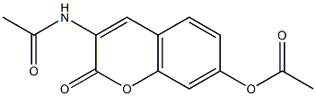 3-(acetylamino)-2-oxo-2H-chromen-7-yl acetate Structure