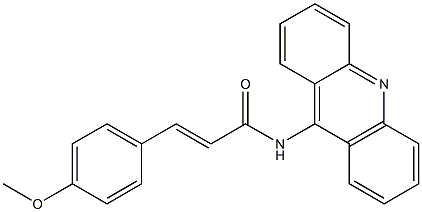 N-(9-acridinyl)-3-(4-methoxyphenyl)acrylamide 化学構造式