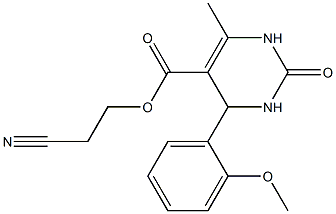 2-cyanoethyl 4-(2-methoxyphenyl)-6-methyl-2-oxo-1,2,3,4-tetrahydro-5-pyrimidinecarboxylate Structure