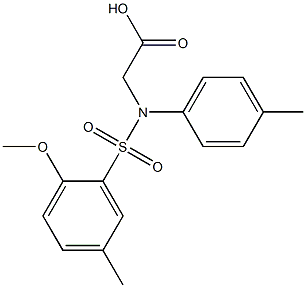 {[(2-methoxy-5-methylphenyl)sulfonyl]-4-methylanilino}acetic acid Structure