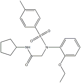 N-cyclopentyl-2-{2-ethoxy[(4-methylphenyl)sulfonyl]anilino}acetamide