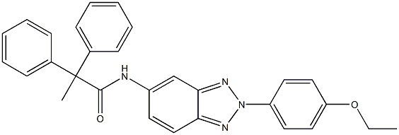 N-[2-(4-ethoxyphenyl)-2H-1,2,3-benzotriazol-5-yl]-2,2-diphenylpropanamide,,结构式