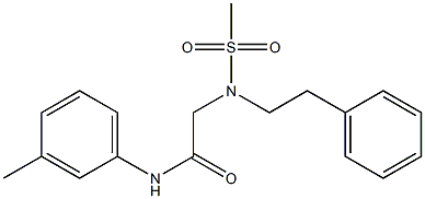 N-(3-methylphenyl)-2-[(methylsulfonyl)(2-phenylethyl)amino]acetamide Structure