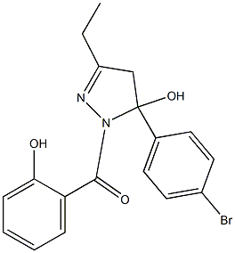 5-(4-bromophenyl)-3-ethyl-1-(2-hydroxybenzoyl)-4,5-dihydro-1H-pyrazol-5-ol