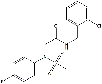 N-(2-chlorobenzyl)-2-[4-fluoro(methylsulfonyl)anilino]acetamide Structure