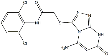 2-[(5-amino-7-oxo-7,8-dihydro[1,2,4]triazolo[4,3-a]pyrimidin-3-yl)sulfanyl]-N-(2,6-dichlorophenyl)acetamide