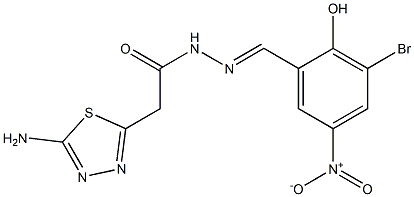 2-(5-amino-1,3,4-thiadiazol-2-yl)-N'-{3-bromo-2-hydroxy-5-nitrobenzylidene}acetohydrazide