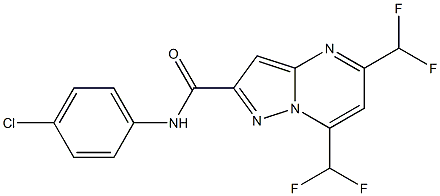 N-(4-chlorophenyl)-5,7-bis(difluoromethyl)pyrazolo[1,5-a]pyrimidine-2-carboxamide Structure