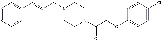 4-chlorophenyl 2-(4-cinnamyl-1-piperazinyl)-2-oxoethyl ether,,结构式