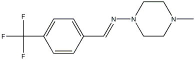 N-(4-methyl-1-piperazinyl)-N-[4-(trifluoromethyl)benzylidene]amine 结构式