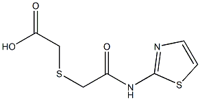 {[2-oxo-2-(1,3-thiazol-2-ylamino)ethyl]sulfanyl}acetic acid Struktur