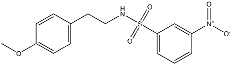 3-nitro-N-[2-(4-methoxyphenyl)ethyl]benzenesulfonamide 化学構造式