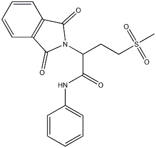 2-(1,3-dioxo-1,3-dihydro-2H-isoindol-2-yl)-4-(methylsulfonyl)-N-phenylbutanamide,,结构式