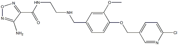 4-amino-N-[2-({4-[(6-chloro-3-pyridinyl)methoxy]-3-methoxybenzyl}amino)ethyl]-1,2,5-oxadiazole-3-carboxamide