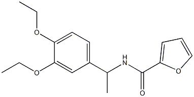 N-[1-(3,4-diethoxyphenyl)ethyl]-2-furamide 结构式