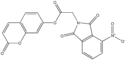 2-oxo-2H-chromen-7-yl {4-nitro-1,3-dioxo-1,3-dihydro-2H-isoindol-2-yl}acetate Structure