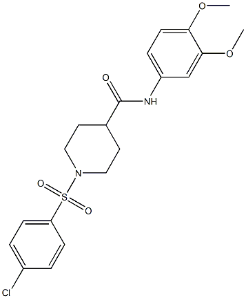 1-[(4-chlorophenyl)sulfonyl]-N-(3,4-dimethoxyphenyl)-4-piperidinecarboxamide