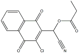 (3-chloro-1,4-dioxo-1,4-dihydro-2-naphthalenyl)(cyano)methyl propionate 化学構造式
