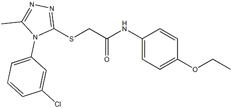 2-{[4-(3-chlorophenyl)-5-methyl-4H-1,2,4-triazol-3-yl]sulfanyl}-N-(4-ethoxyphenyl)acetamide