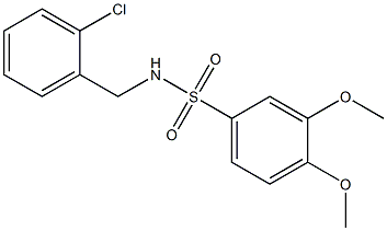 N-(2-chlorobenzyl)-3,4-dimethoxybenzenesulfonamide,,结构式