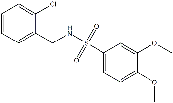 N-(2-chlorobenzyl)-3,4-dimethoxybenzenesulfonamide Structure