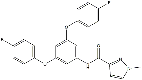 N-[3,5-bis(4-fluorophenoxy)phenyl]-1-methyl-1H-pyrazole-3-carboxamide Structure